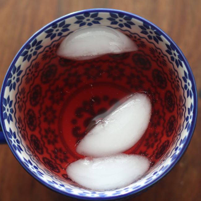 Contemplative cranberry ginger rose tea.
